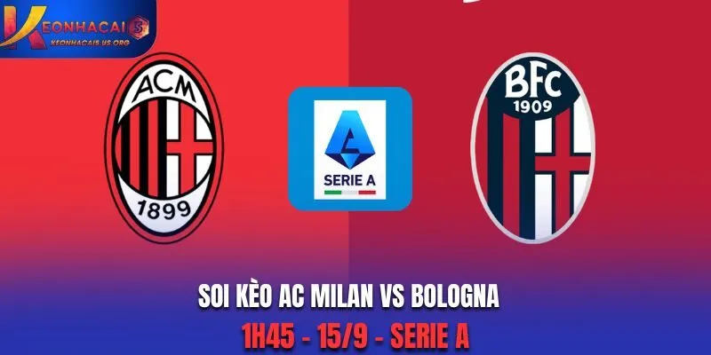 Soi Kèo AC Milan vs Bologna: 1h45 - 15/9 - Serie A